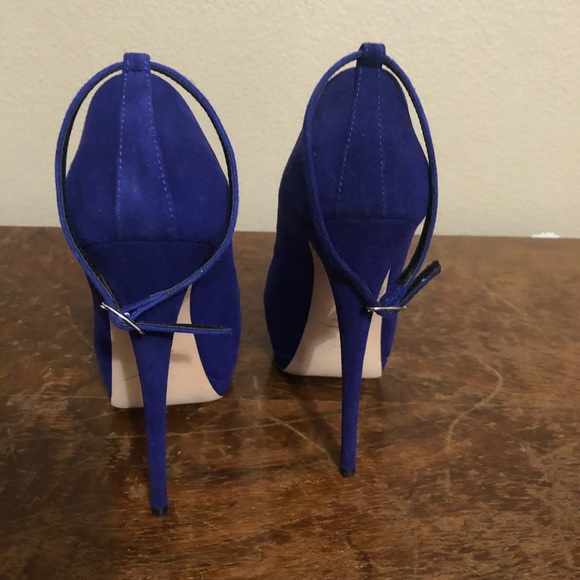 Giuseppe Zanotti Blue suede size 37 good condition - Picture 2 of 6